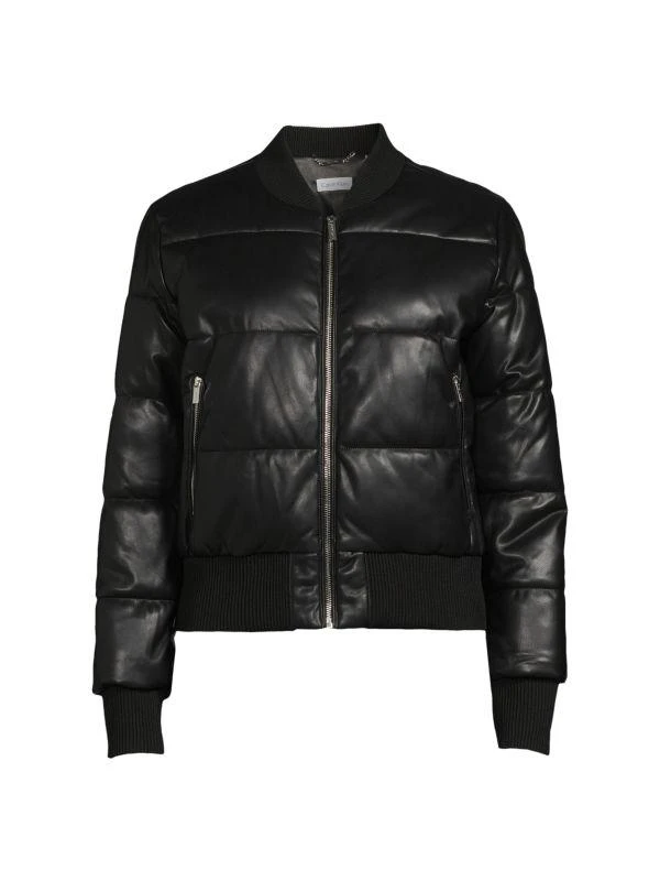 Calvin Klein Faux Leather Puffer Jacket 3