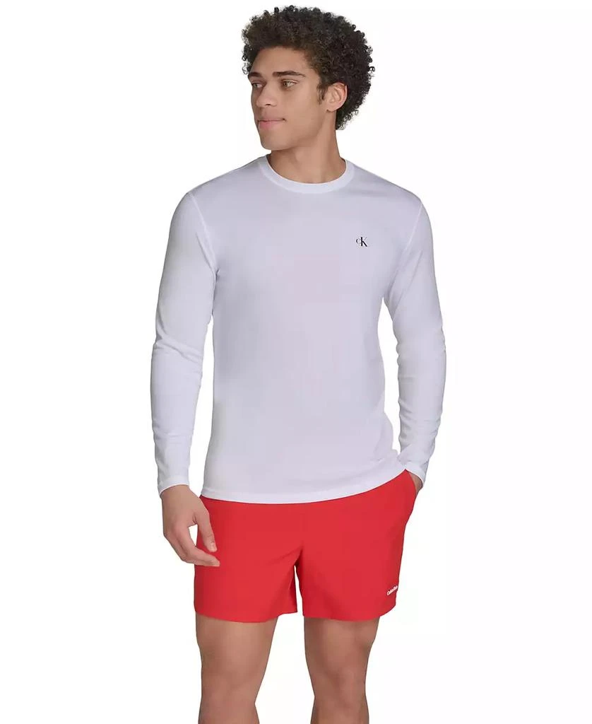 Calvin Klein Men's Monogram Long-Sleeve Swim Rash Guard 4