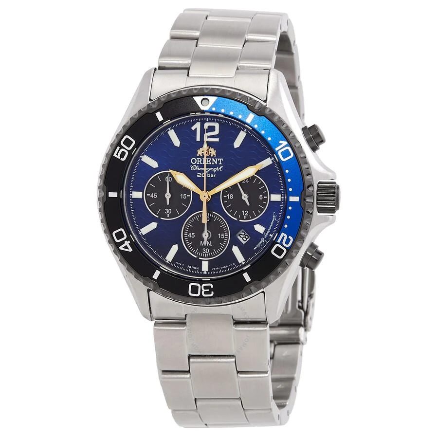 Orient Star Sports Solar Powered Chronograph Blue Dial Men's Watch RA-TX0208L 1