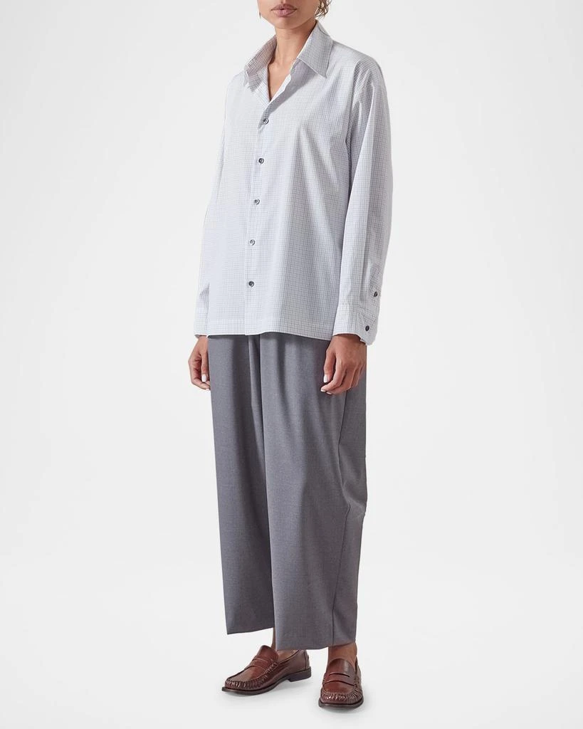 Eskandar Slim Shirt With Collar (Regular Length) 1
