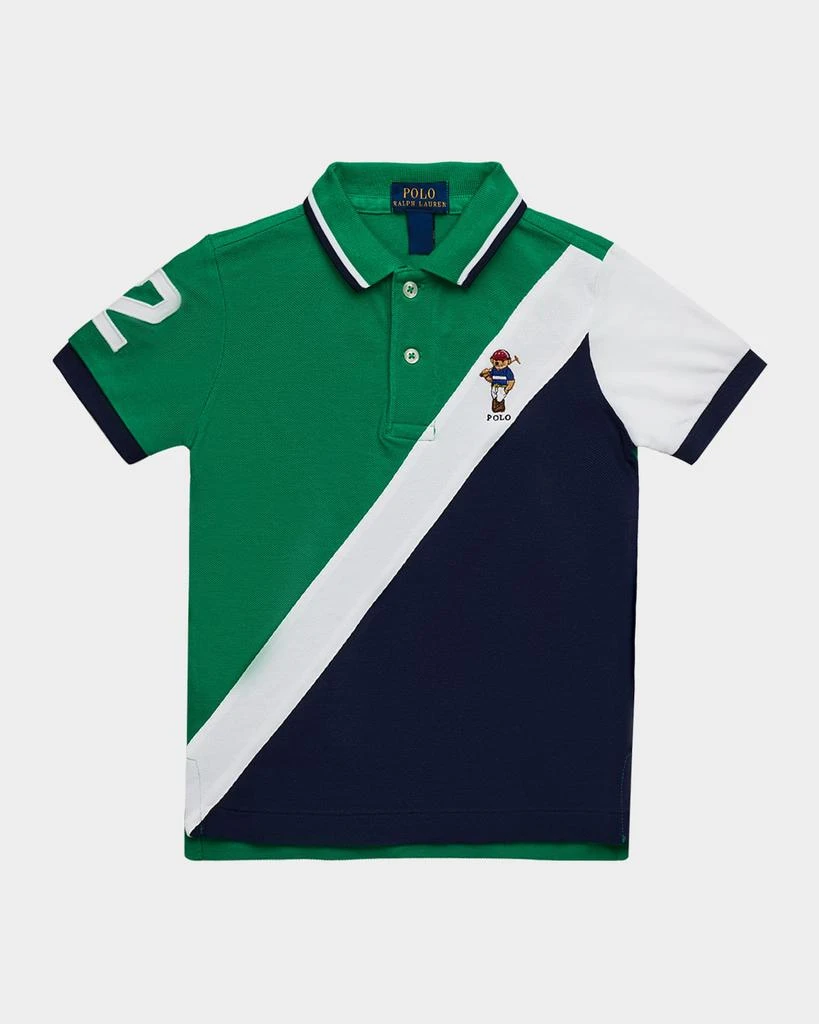 Ralph Lauren Boy
s Polo Bear Cotton Mesh Polo Shirt, Size 2-7
