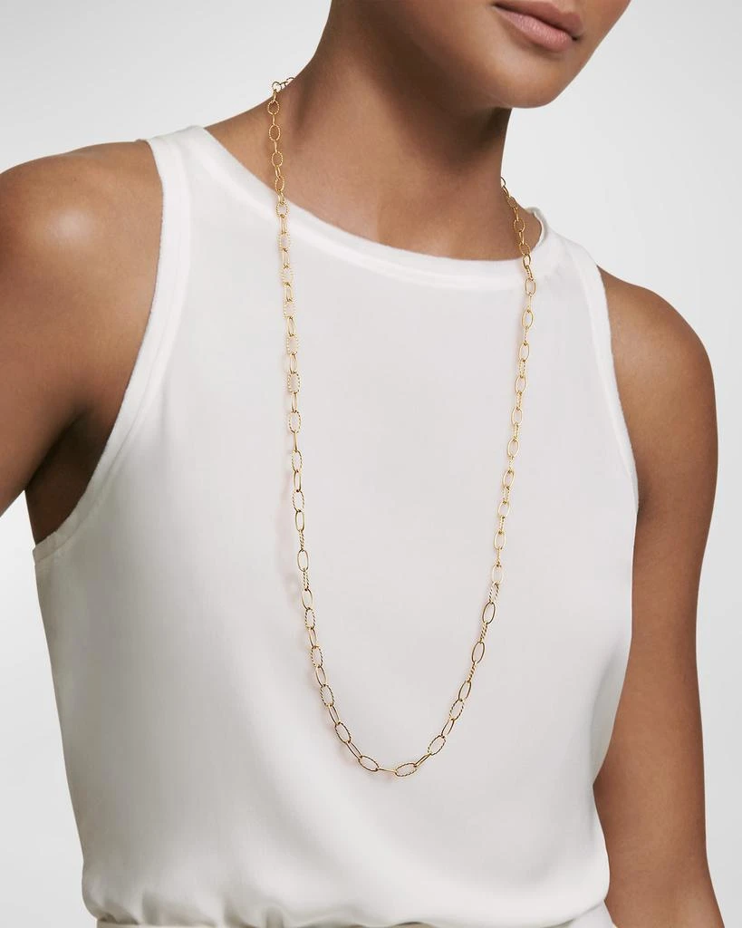 David Yurman Elongated Oval Link Necklace in 18K Gold, 6mm, 32"L 2