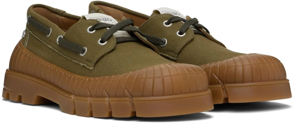 Kenzo Khaki Kenzo Paris 'KENZO-Gobi' Boat Shoes 4