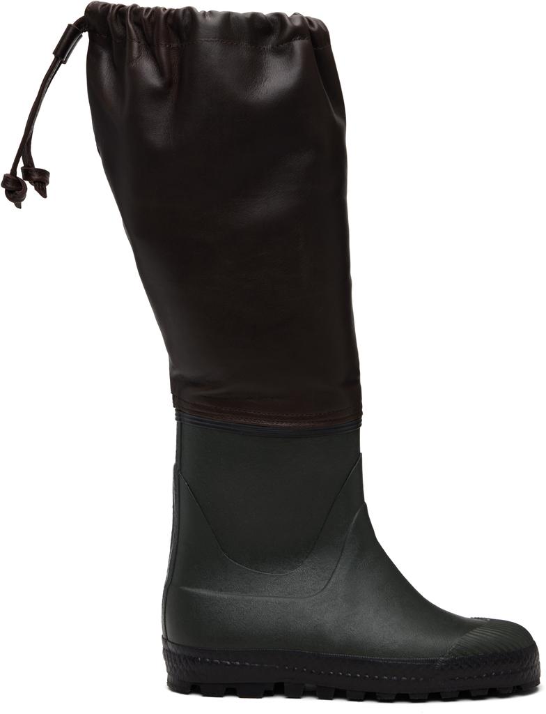 Rier SSENSE Exclusive Brown Farmer Rain Tall Boots