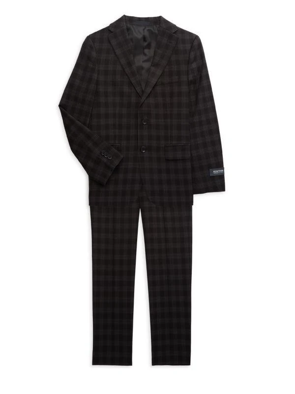 Kenneth Cole Boy's Plaid Suit 1