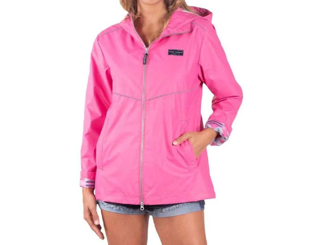 Simply Southern Rain Jacket In Berry 1