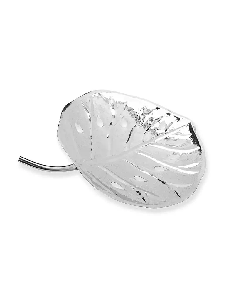 Classic Touch Stainless Steel Leaf Dish, 16" L 3