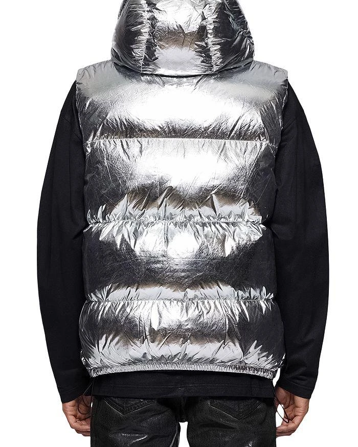 Purple Brand Silver Foil Puffer Vest 2