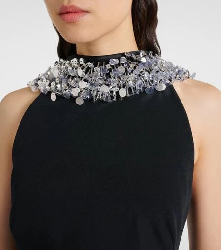 Safiyaa Holli embellished crêpe and satin gown 4