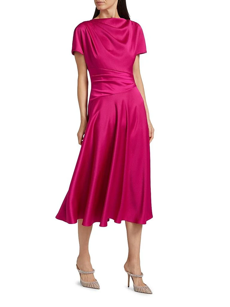 chinese dress ladies Stretch Satin Cowl Neck Sleeveless Bridesmaid Dress| Plus Size