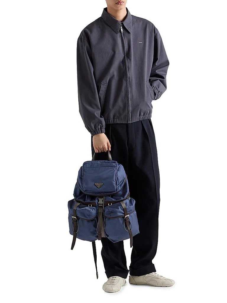 Prada Re-Nylon and Leather Backpack 3