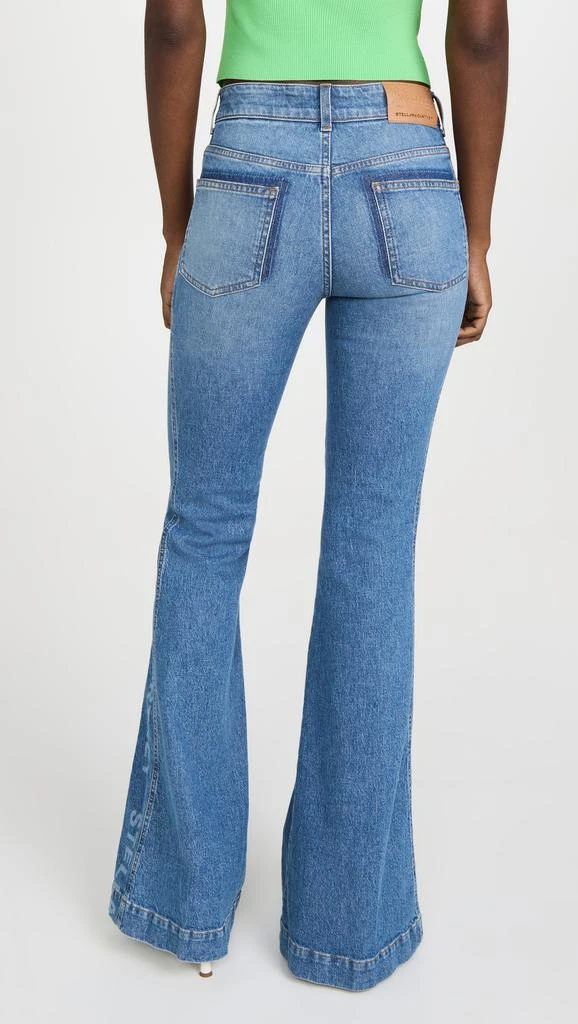 Stella McCartney Salt & Pepper Logo 70's Flare Jeans 2