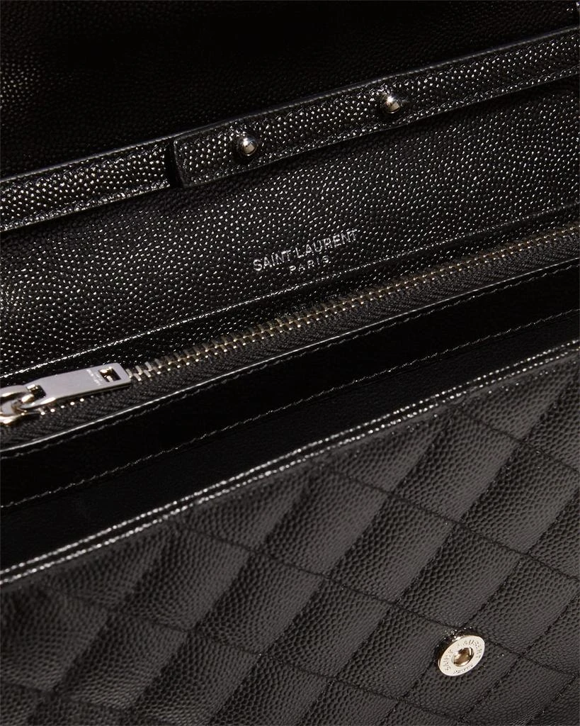 Yves Saint Laurent Envelope Triquilt YSL Wallet on Chain in Grained Leather 3