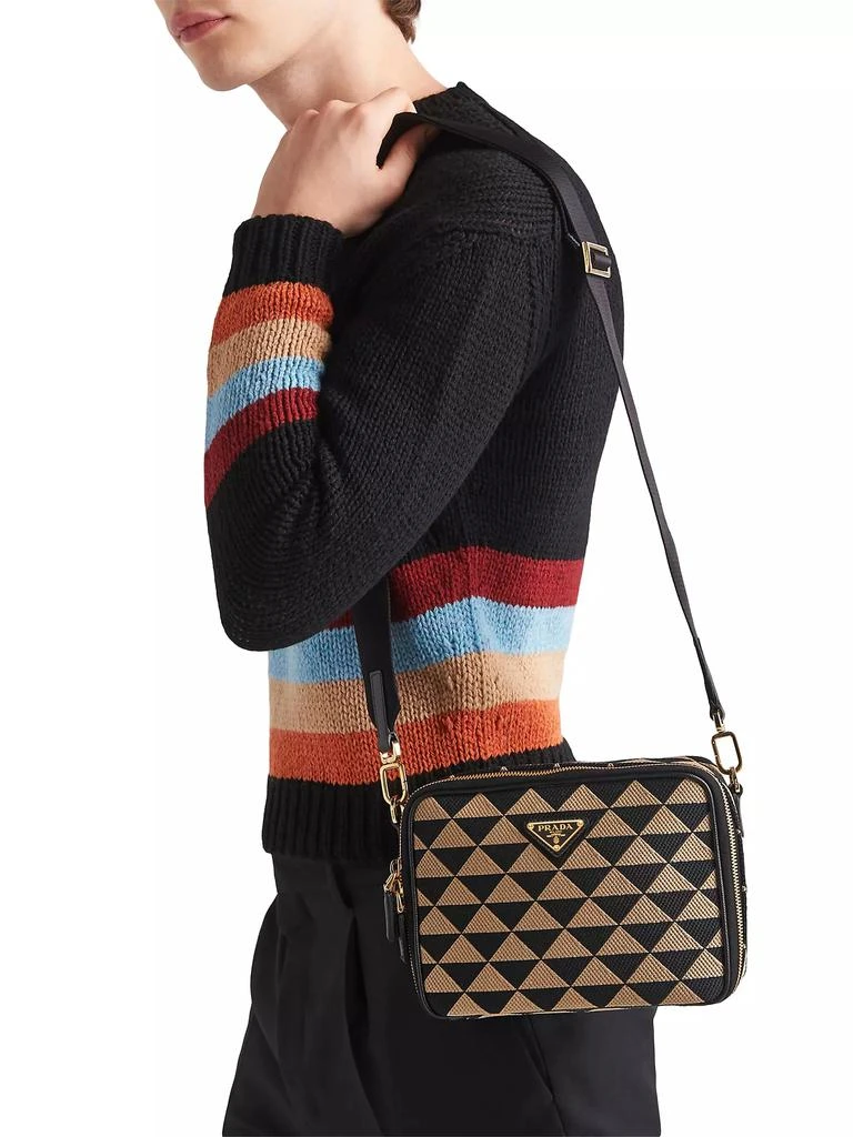 Prada Symbole Embroidered Fabric Bag 2