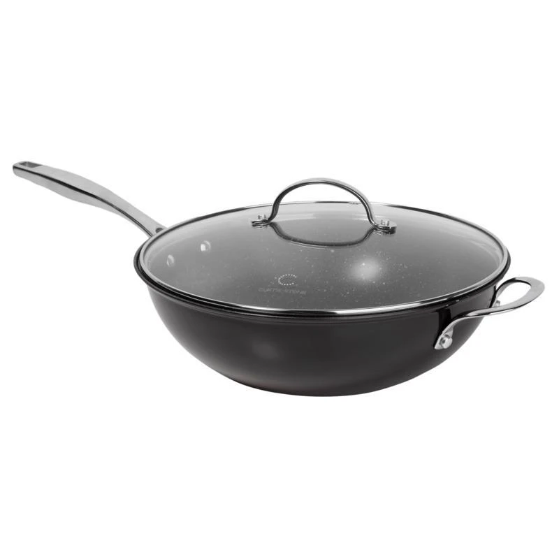 Curtis Stone Dura-Pan+ 11" Wok with Lid Refurbished 6