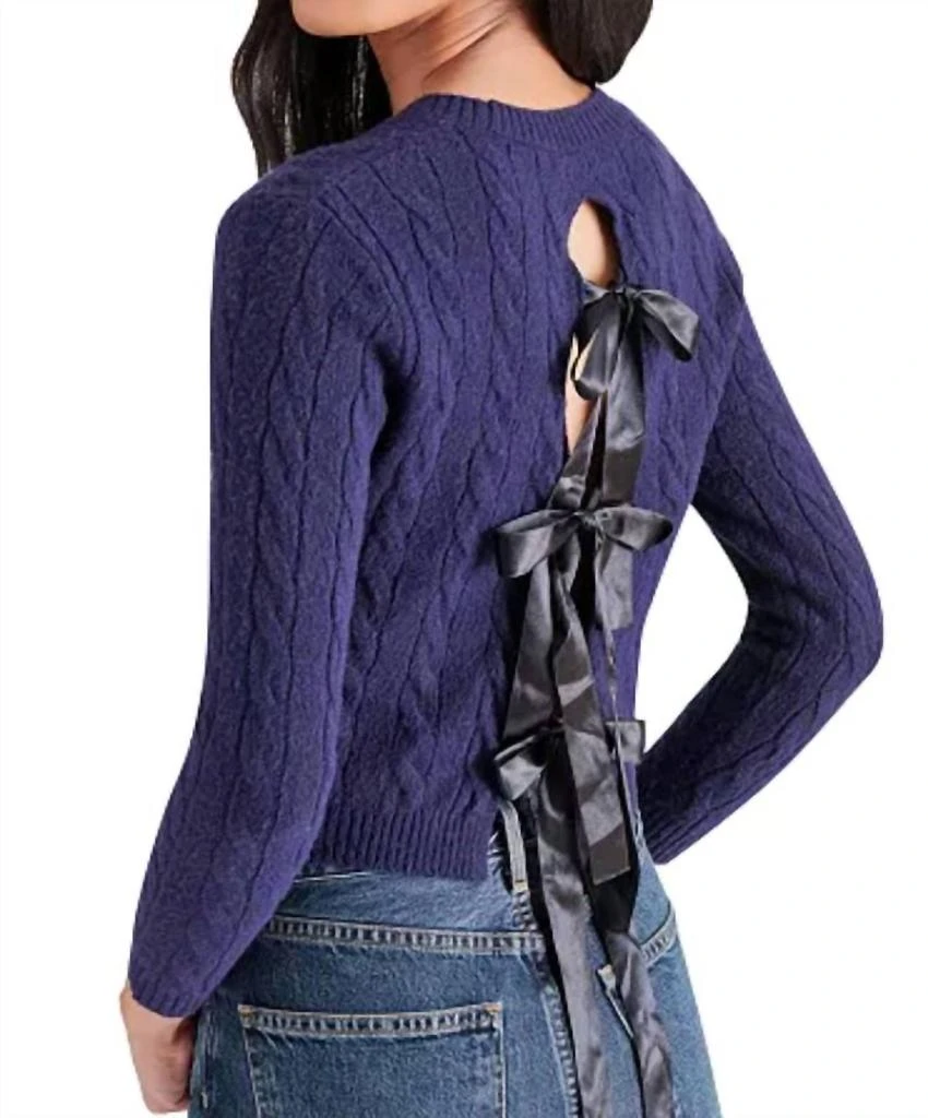 Steve Madden Steve Madden - Jeany Bow Back Cable Knit Sweater 4