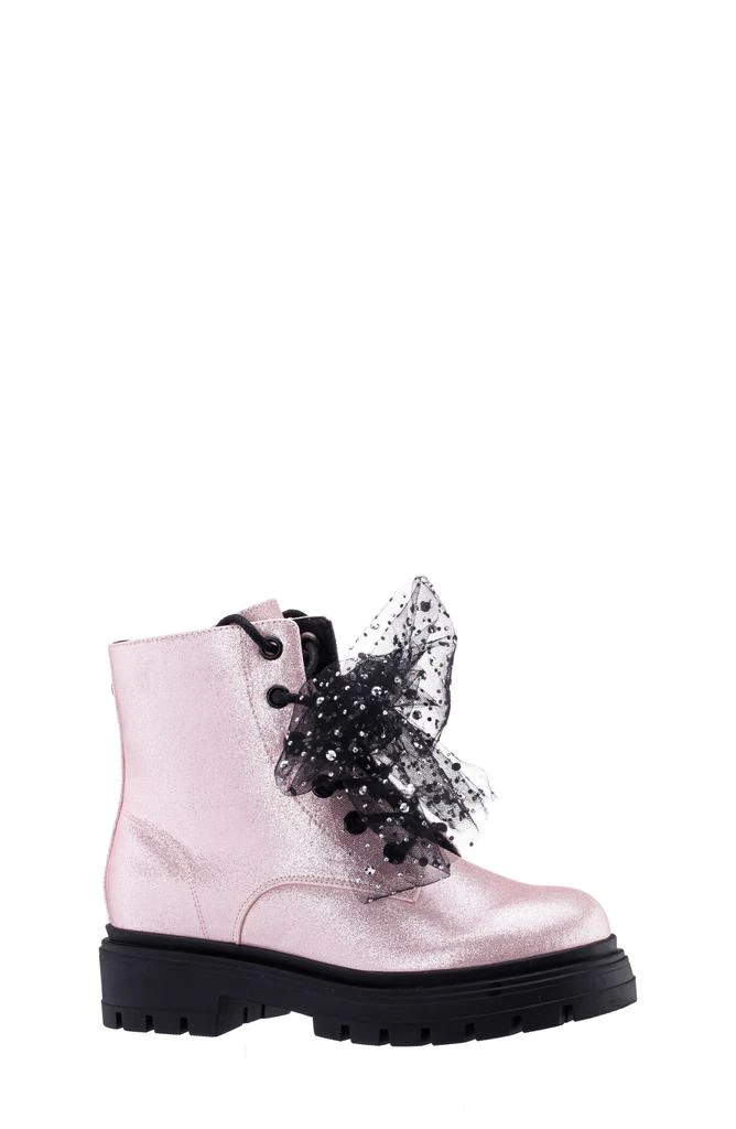 Nina Kids
 Tink Crystal Mesh Bow Glitter Combat Boot
