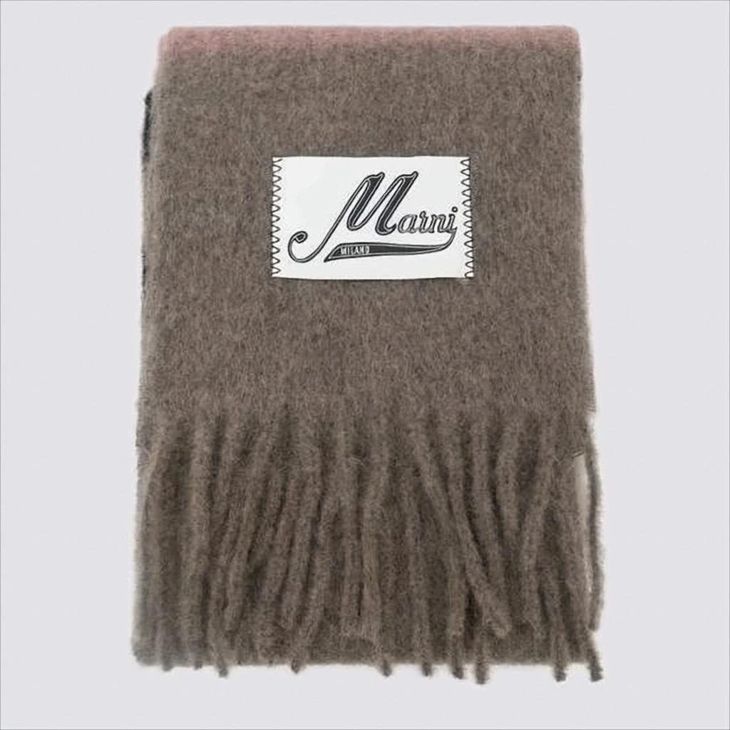 Marni Dual-Tone Alpaca-Mohair Blend Scarf by