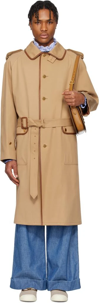 Valentino Tan Belted Trench Coat