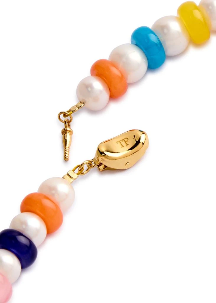 Timeless Pearly Heart 24k gold-plated and beaded necklace 4