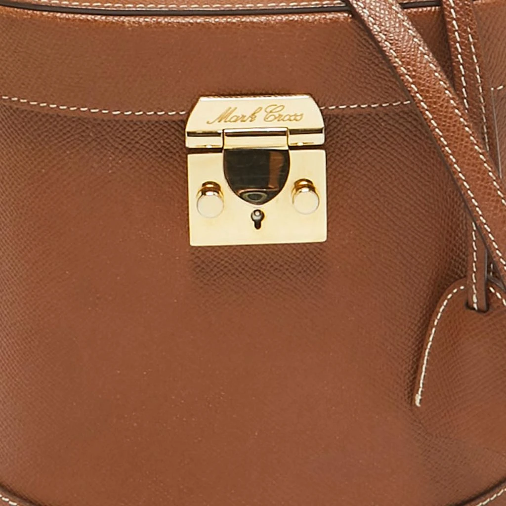 Mark Cross Brown Leather Benchley Top Handle Bag 4