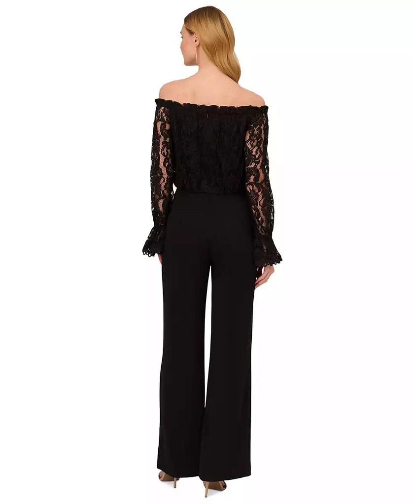 Adrianna Papell Off-The-Shoulder Lace Jumpsuit 2