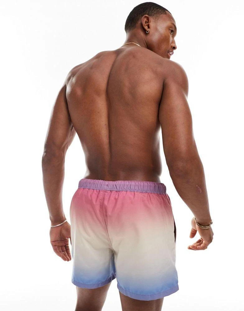 ASOS ASOS DESIGN swim short in short length in sunset print 4