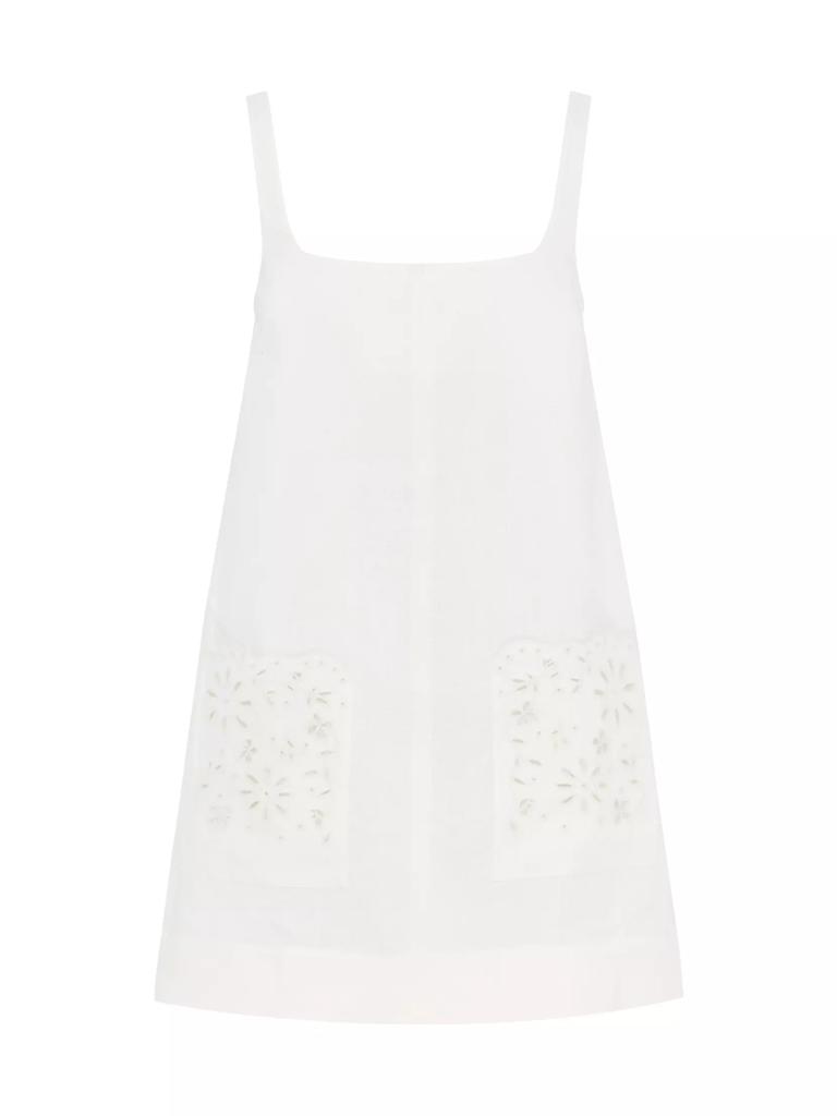 Peony Embroidered Shift Minidress