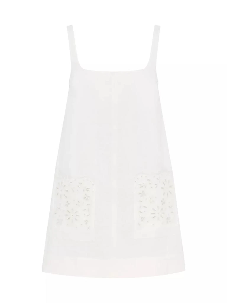 Peony Embroidered Shift Minidress 1