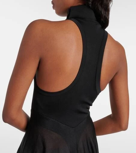 Alaïa Jersey and mesh minidress 6