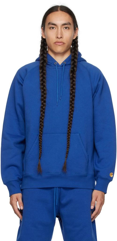 Carhartt Work In Progress Blue Chase Hoodie 1