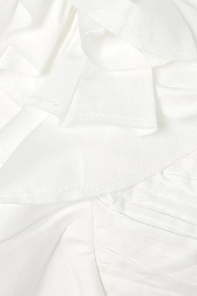 Aje Adelia asymmetric ruffled cotton-poplin top 4