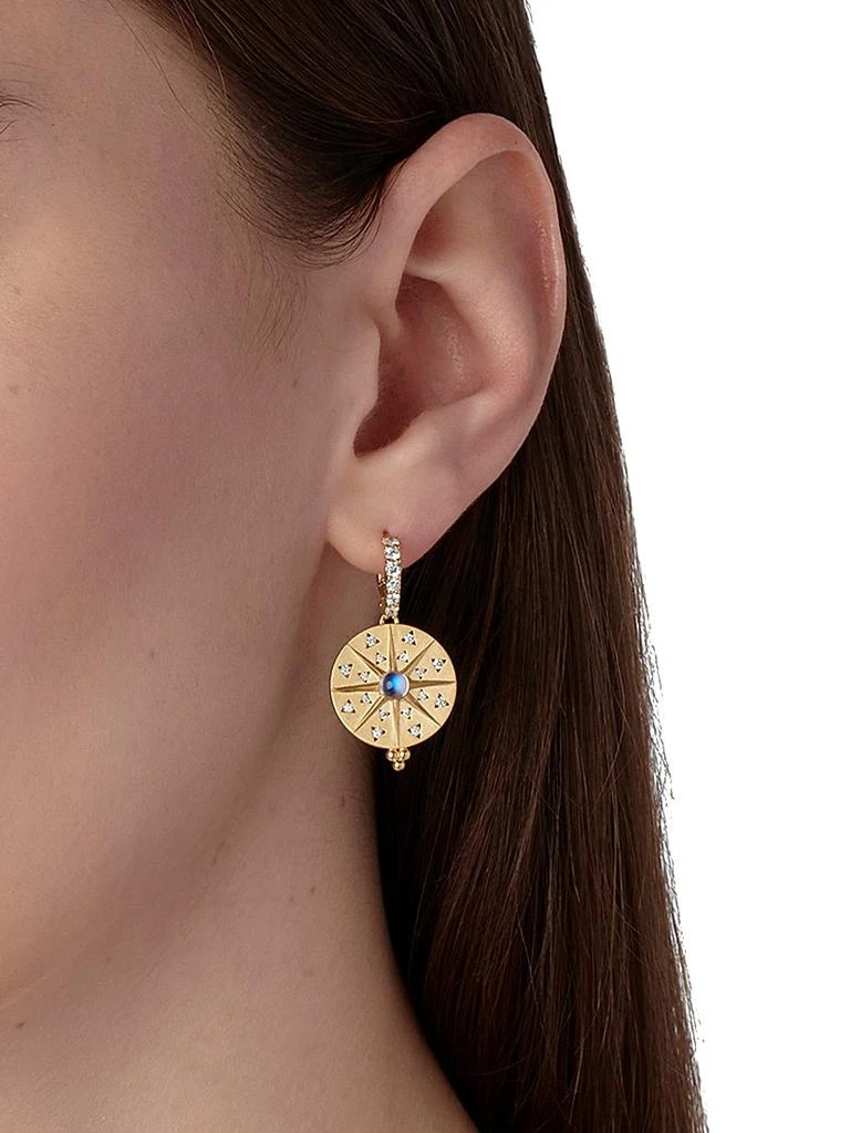 Temple St. Clair Celestial Sole Mandala 18K Yellow Gold, Blue Moonstone 
0.4 TCW Diamond Drop Earrings 3