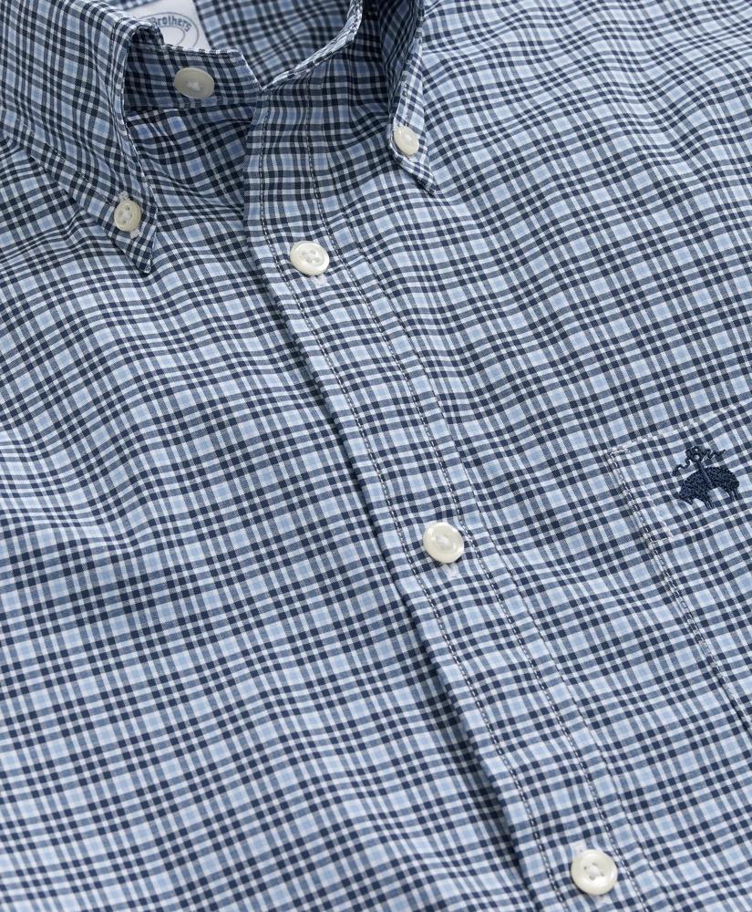 Brooks Brothers Performance Series Stretch Button-Down Collar, Micro Checked Sport Shirt