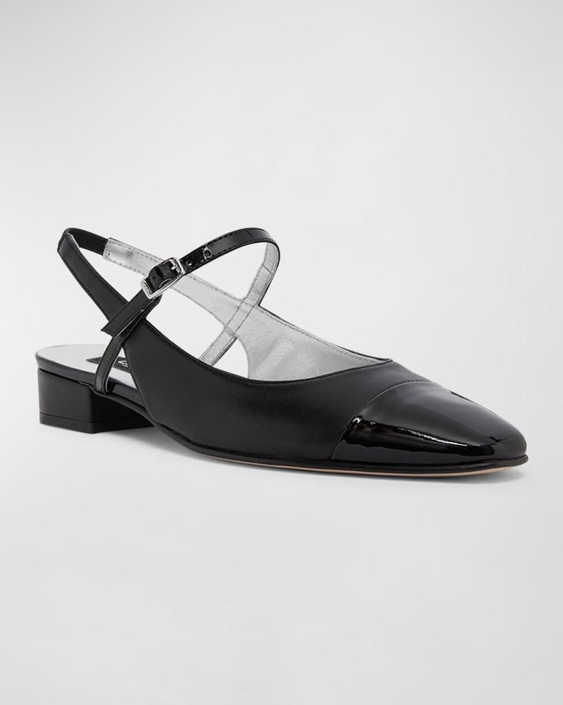 CAREL Oceano Leather Slingback Ballerina Flats