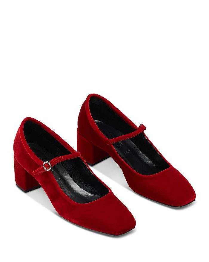 AEYDE Women's Aline Red Block Heel Pumps 4