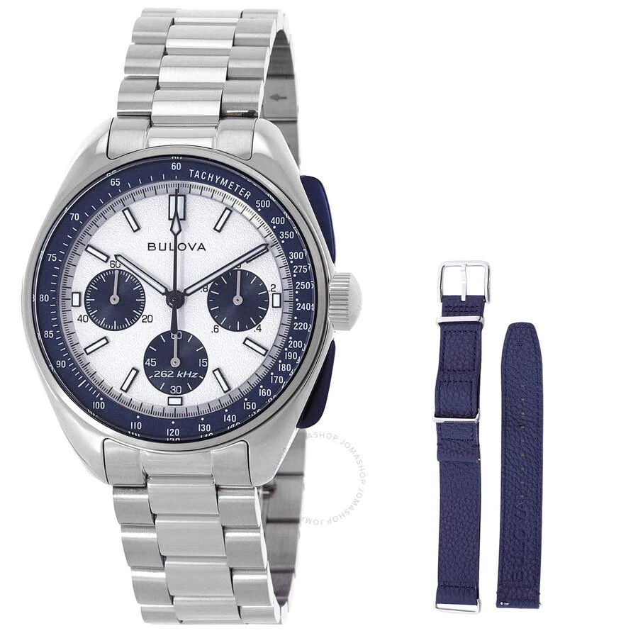 Bulova Lunar Pilot Archive Chronograph Quartz Silver Dial Men's Watch 98K112 1