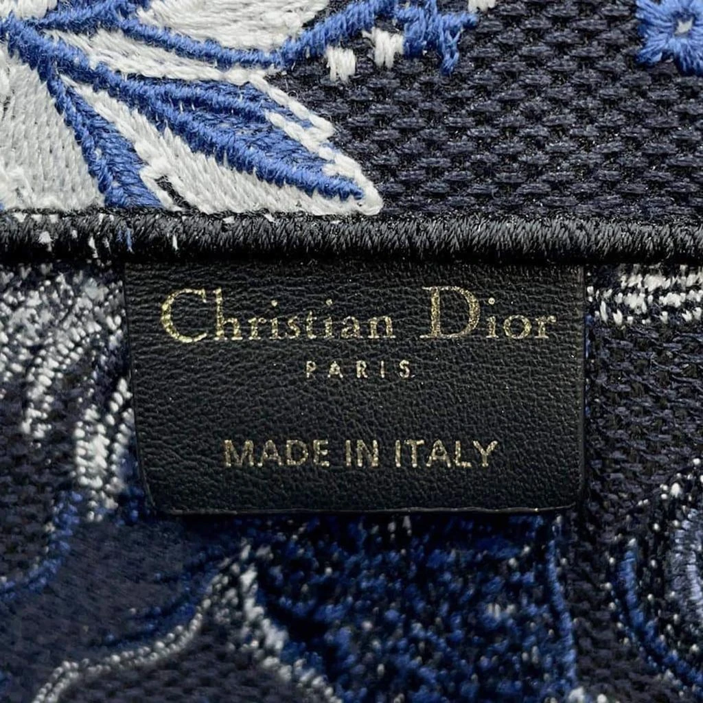 Dior Dior Navy Canvas Embroidered Book Tote Medium Tote  Bag 6