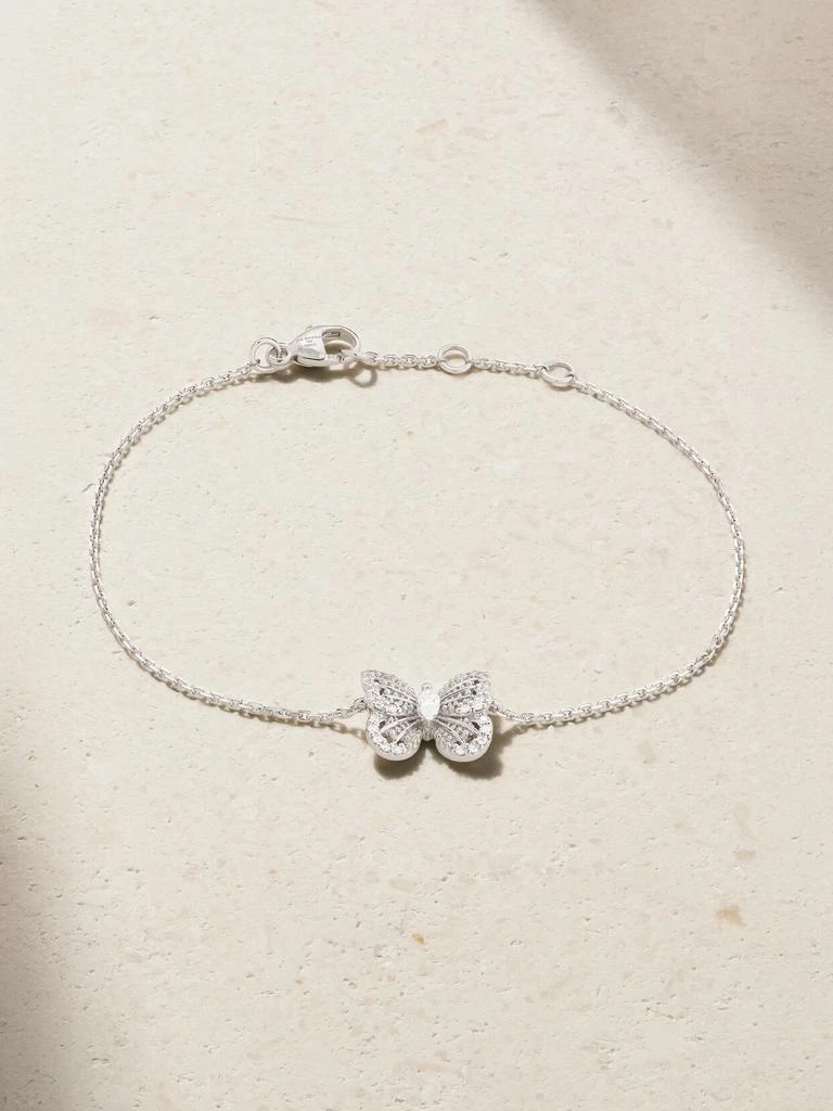 De Beers Portraits Of Nature Butterfly 18-karat White Gold Diamond Bracelet 1