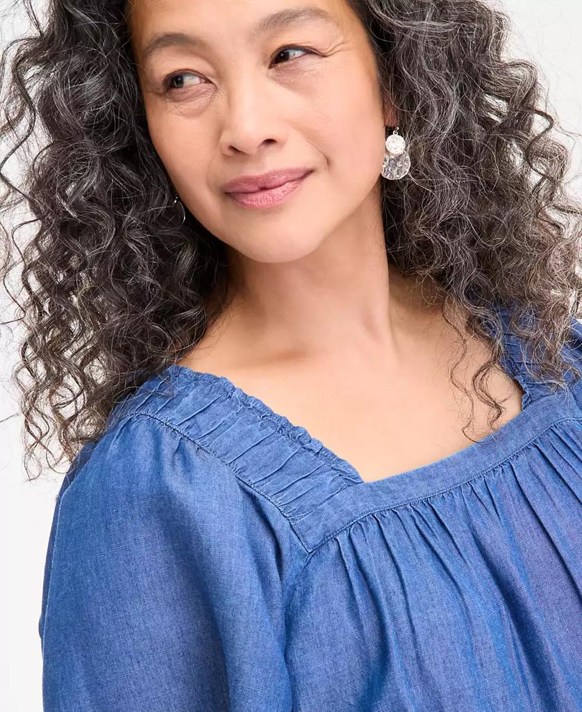 売れ筋商品|||スタイルアンドコー カットソー トップス レディース Petite Square-Neck Top, Exclusively at Macy's Deep Black スタイルアンドコー レディース カットソー トップス Petite