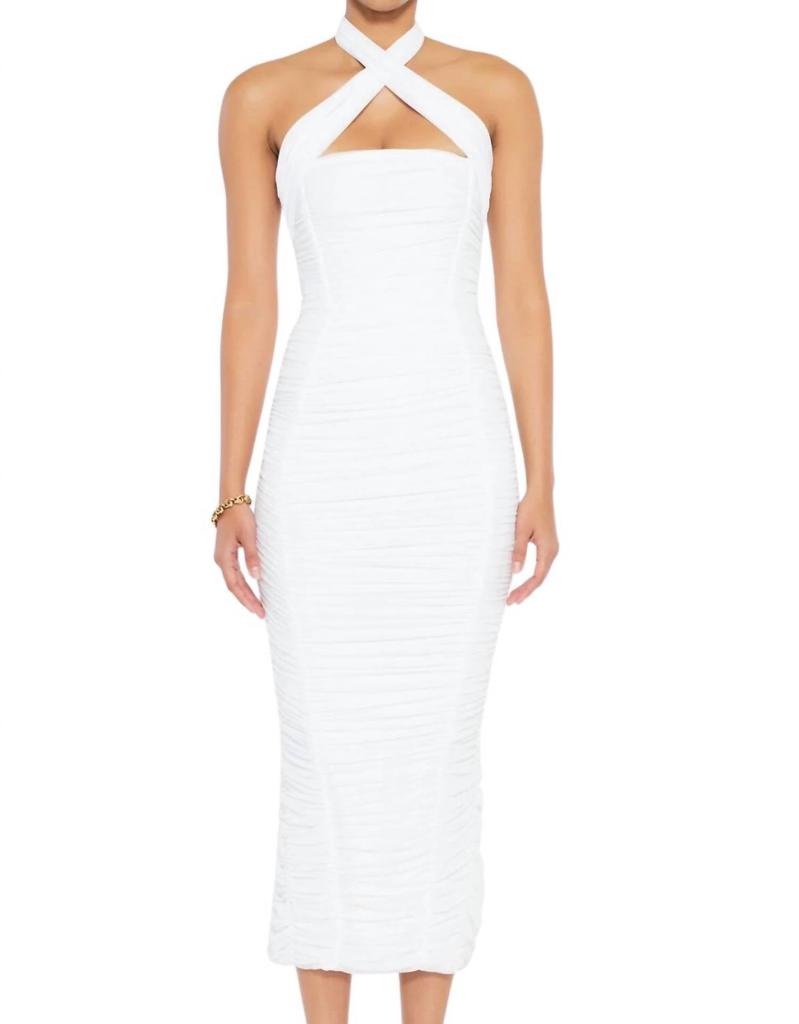 Nookie Monroe Midi Dress In White