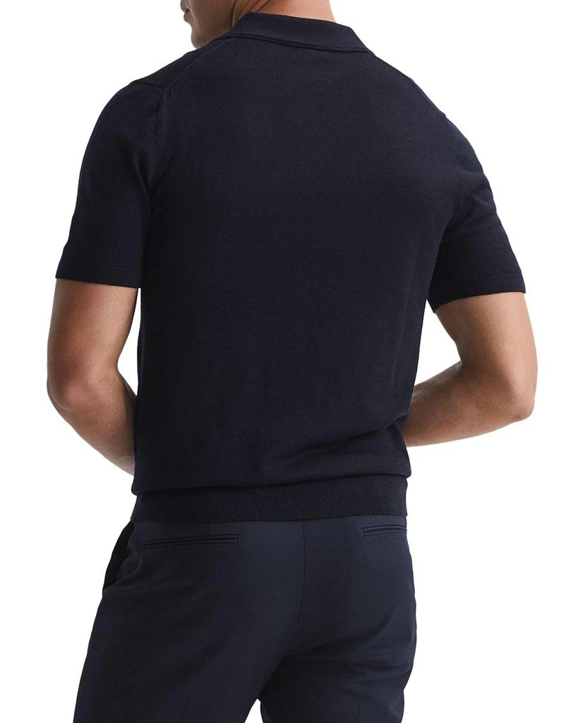 REISS Duchie Short Sleeve Open Collar Merino Polo Shirt 3