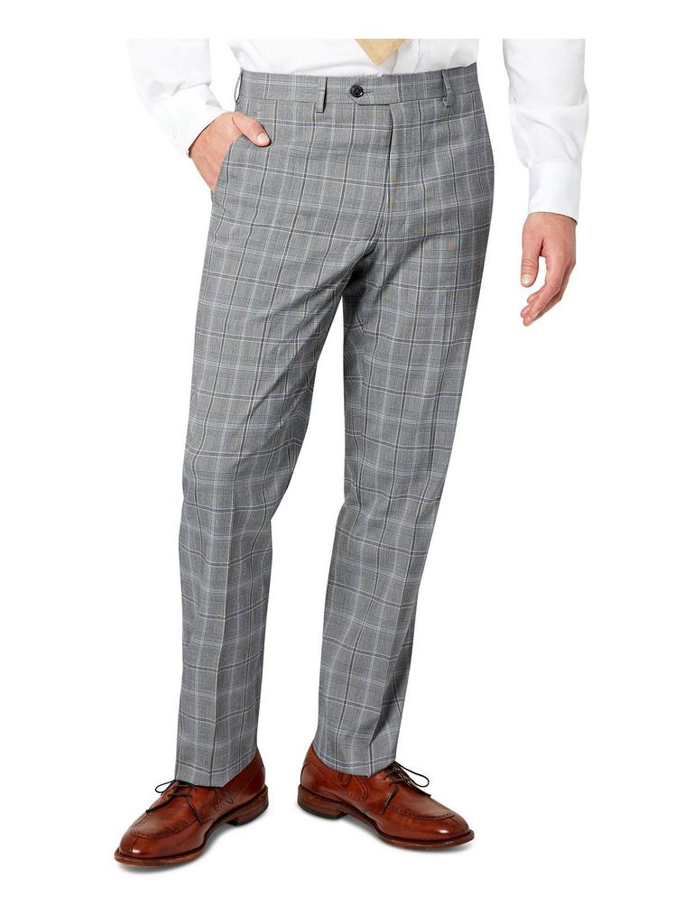 Sean John Mens Plaid Classic Fit Suit Pants