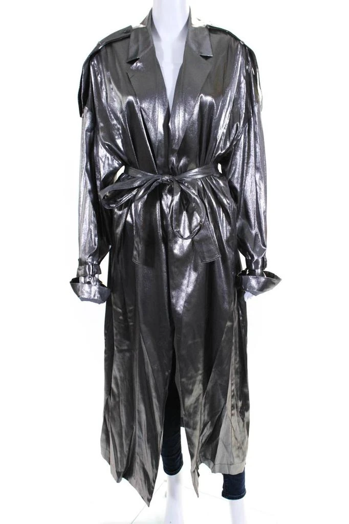 LAPOINTE Lapointe Silver Trench Coat 1
