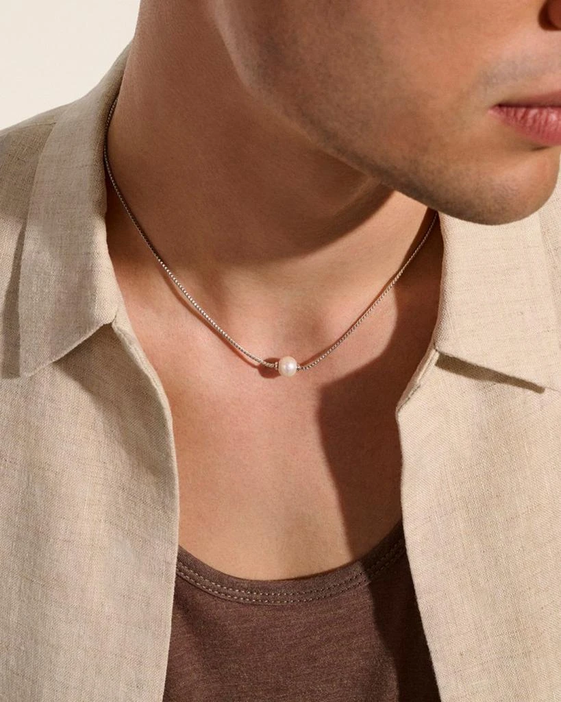 John Hardy Sterling Silver JH Essentials Cultured Freshwater Pearl Solitaire Pendant Necklace, 16-18" 3