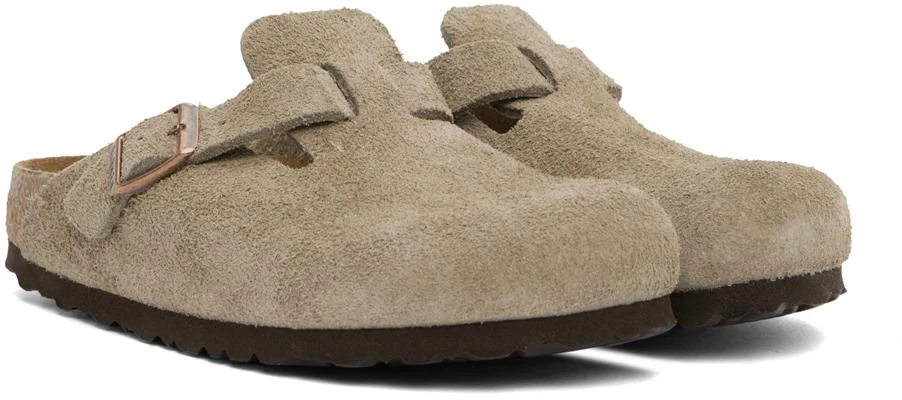 Birkenstock Taupe Boston Soft Footbed Narrow Loafers 4