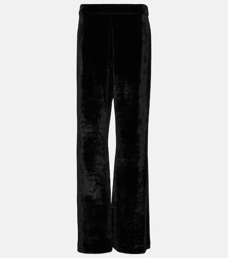 Jil Sander High-rise velvet wide-leg pants 1