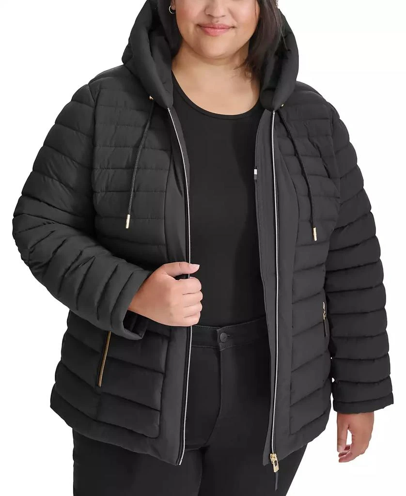 Tommy Hilfiger Plus Size Hooded Packable Puffer Coat, Created for Macy's 5