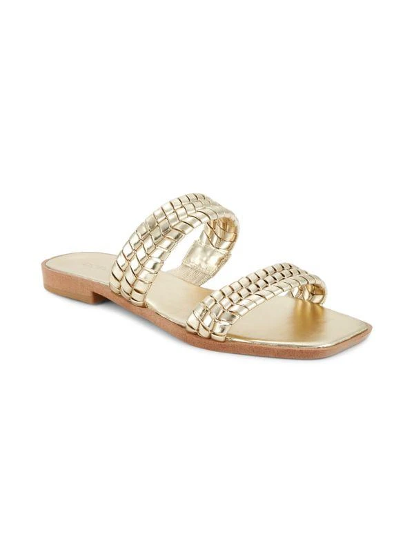 BCBGeneration Lara Metallic Flat Sandals 2