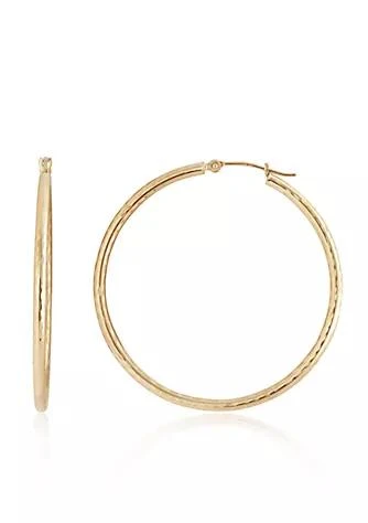 Belk 
Co. Hoop Earrings in 14K Yellow Gold